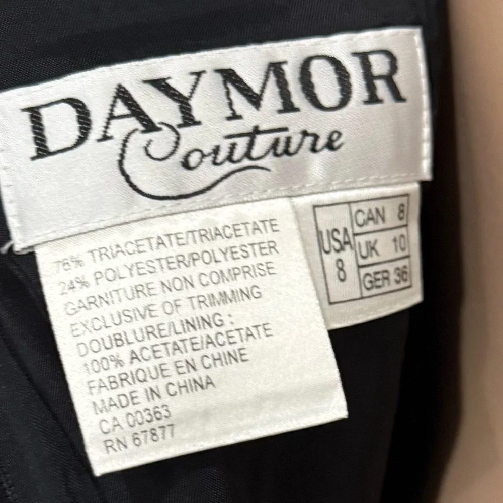 Stunning black Daymor Couture evening dress featuring intricate beaded detail. - Picture 6 of 6